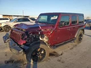 2021 Jeep Wrangler Unlimited 80th Anniversary with VIN 1C4HJXDN9MW596033, listed as a Copart auction lot 87640685 with 14,633 mi miles and Salvage Title. Bid and sale history available at DreamBid. Image 1.