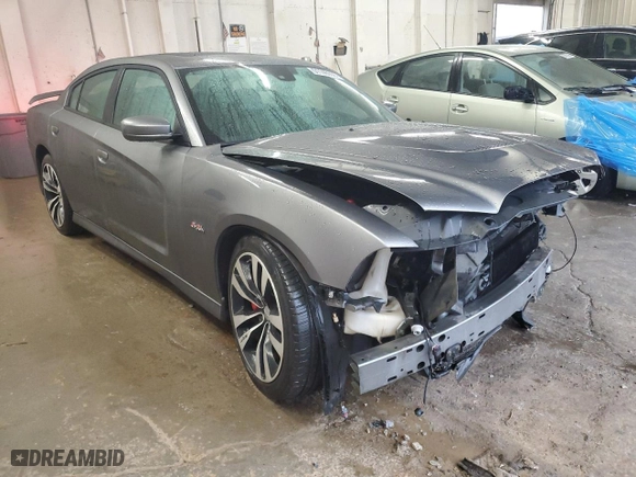 2012 Dodge Charger SRT8 with VIN 2C3CDXEJ3CH185659, listed as a Copart auction lot 51146005 with 136,823 mi miles and Salvage Title. Bid and sale history available at carsss.com. Image 4.