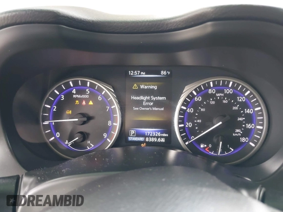 2015 Infiniti Q50 Premium with VIN JN1BV7AR1FM390739, listed as a IAAI auction lot 41865581 with 172,326 mi miles and . Bid and sale history available at DreamBid. Image 7.