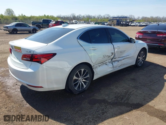 2016 Acura TLX Tech with VIN 19UUB1F54GA013361, listed as a IAAI auction lot 42054995 with 96,683 mi miles. Bid and sale history available at carsss.com. Image 4.