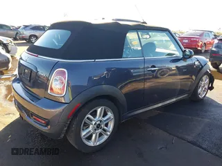 2012 MINI Convertible S with VIN WMWZP3C53CT550336, listed as a IAAI auction lot 40857283 with 51,111 mi miles and . Bid and sale history available at DreamBid. Image 4.