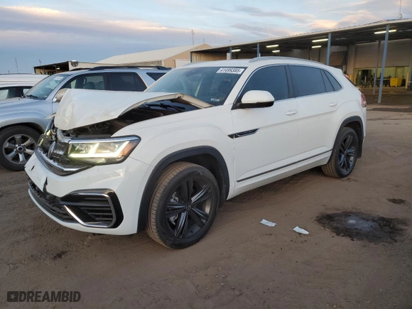 2022 Volkswagen Atlas Cross Sport 3.6L V6 SEL R-Line with VIN 1V2SE2CA2NC204636, listed as a Copart auction lot 41499385 with 38,174 mi miles and Non Repairable. Bid and sale history available at carsss.com. Image 1.