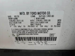 2020 Ford Explorer Limited with VIN 1FMSK8FH2LGB79504, listed as a Copart auction lot 49613695 with 60,248 mi miles and Salvage title. Bid and sale history available at DreamBid. Image 13.