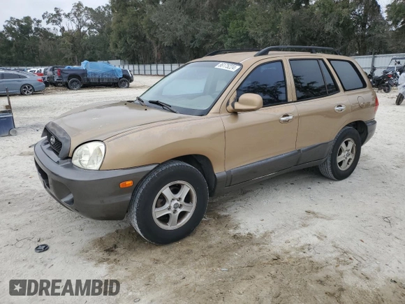 2001 Hyundai Santa Fe GLS with VIN KM8SC83D61U039954, listed as a Copart auction lot 86175224 with 378,265 mi miles and Salvage Title. Bid and sale history available at carsss.com. Image 1.