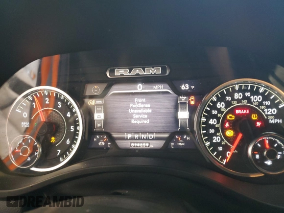 2024 Ram 1500 Big Horn with VIN 1C6SRFFT0RN179540, listed as a Copart auction lot 52899215 with 14,639 mi miles and Salvage title. Bid and sale history available at DreamBid. Image 9.
