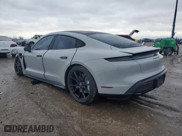 2024 Porsche Taycan GTS with VIN WP0AD2Y15RSA47157, listed as a Copart auction lot 43375725 with 1,555 mi miles and Salvage Title. Bid and sale history available at DreamBid. Image 2.