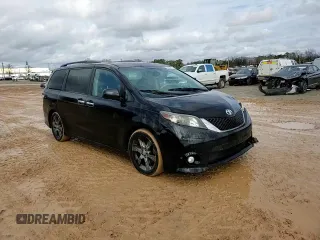 2014 Toyota Sienna SE with VIN 5TDXK3DC8ES512706, listed as a Copart auction lot 43325815 with 190,498 mi miles and Salvage Title. Bid and sale history available at DreamBid. Image 14.