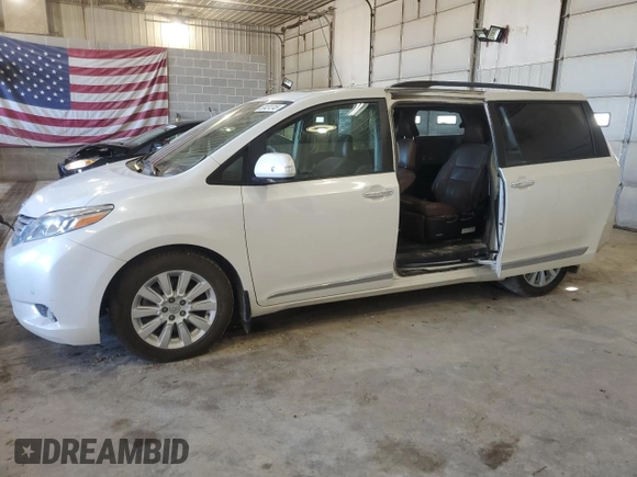 2016 Toyota Sienna XLE with VIN 5TDYK3DC1GS712589, listed as a Copart auction lot 53481245 with 125,487 mi miles and Salvage Title. Bid and sale history available at carsss.com. Image 1.