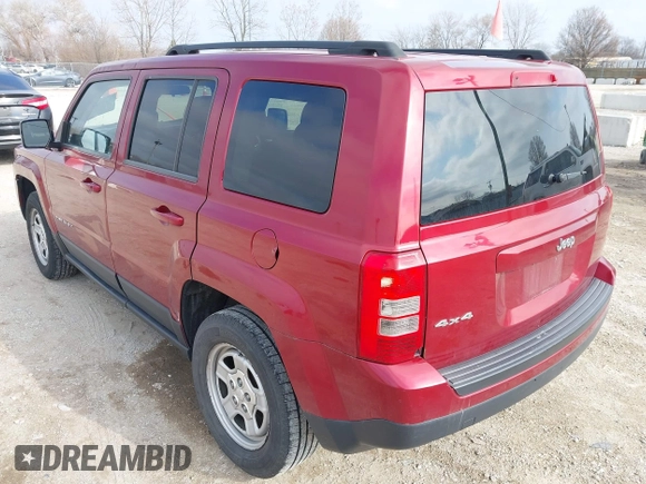 2015 Jeep Patriot Sport with VIN 1C4NJRBBXFD214047, listed as a IAAI auction lot 41976498 with 144,950 mi miles and . Bid and sale history available at carsss.com. Image 3.