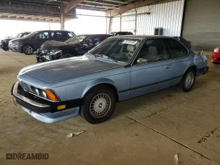 1985 BMW 6 Series 635CSi with VIN WBAEC8400F0611576, listed as a Copart auction lot 52735165 with 152,898 mi miles and Salvage Title. Bid and sale history available at carsss.com. Image 1.