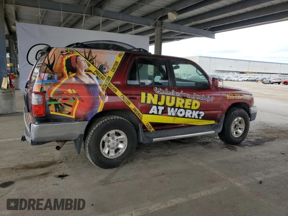 2000 Toyota 4Runner SR5 с VIN JT3GN86R3Y0138412, выставлен на аукционе Copart как лот 54456685 с пробегом 163 248 миль миль и На запчасти • Non repairable. История ставок и продаж доступна на DreamBid. Изображение 3.