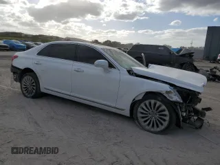2019 Genesis G90 3.3T Premium with VIN KMTF34JA8KU056555, listed as a Copart auction lot 84553114 with 43,503 mi miles and Non Repairable. Bid and sale history available at carsss.com. Image 4.