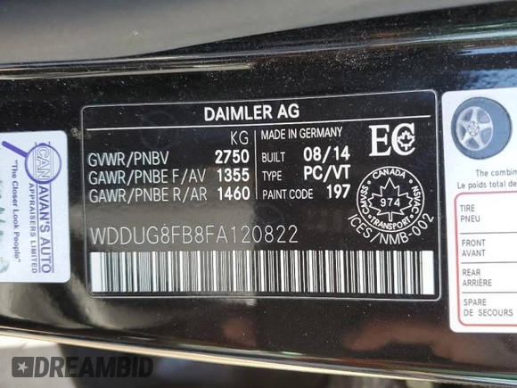 2015 Mercedes-Benz S 550 with VIN WDDUG8FB8FA120822, listed as a Copart auction lot 53850365 with 113,301 mi miles and Clean title. Bid and sale history available at DreamBid. Image 12.