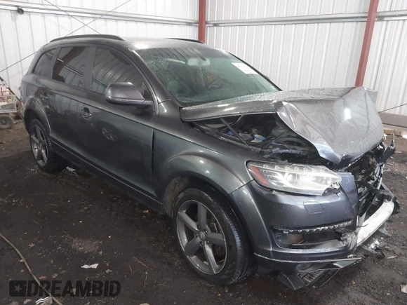 2015 Audi Q7 Premium Plus with VIN WA1LGAFE1FD028287, listed as a IAAI auction lot 41820192 with 104,540 mi miles and . Bid and sale history available at DreamBid. Image 1.