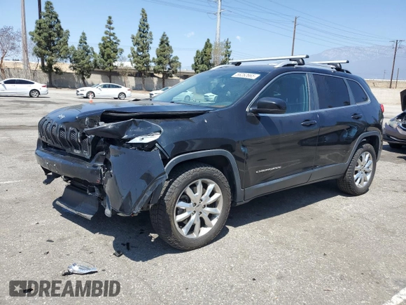 2016 Jeep Cherokee Limited with VIN 1C4PJMDB5GW231904, listed as a Copart auction lot 56252665 with 195,190 mi miles and Clean Title. Bid and sale history available at DreamBid. Image 1.