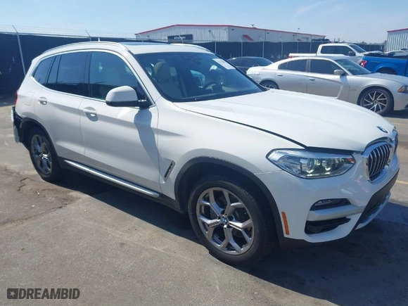 2020 BMW X3 sDrive30i with VIN 5UXTY3C0XLLU70816, listed as a IAAI auction lot 41774002 with 61,501 mi miles. Bid and sale history available at carsss.com. Image 1.