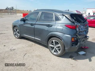 2021 Hyundai Kona Ultimate with VIN KM8K53A50MU601084, listed as a IAAI auction lot 41900099 with 56,171 mi miles. Bid and sale history available at carsss.com. Image 3.