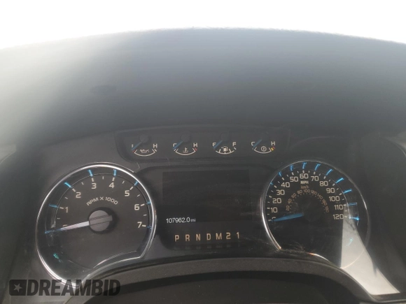 2014 Ford F-150 XL with VIN 1FTFW1EF3EKF89584, listed as a Copart auction lot 53799805 with 107,962 mi miles and Salvage Title. Bid and sale history available at carsss.com. Image 9.