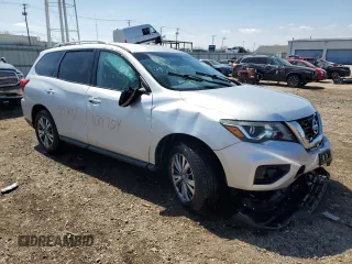 2018 Nissan Pathfinder SV z VIN 5N1DR2MM6JC639754, wystawiony jako Copart lot #52233075 z przebiegiem 75 737 mil mil oraz Czysty tytuł • Clean title. Historia ofert i sprzedaży dostępna na DreamBid. Obrazek 4.