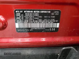 2022 Mitsubishi Eclipse Cross SE с VIN JA4ATWAA7NZ056505, выставлен на аукционе Copart как лот 55975025 с пробегом 26 808 миль миль и Списание • Salvage title. История ставок и продаж доступна на DreamBid. Изображение 13.