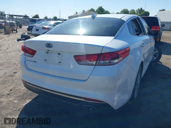 2016 Kia Optima LX with VIN KNAGT4L31G5075416, listed as a IAAI auction lot 42281622 with 125,971 mi miles and . Bid and sale history available at DreamBid. Image 4.