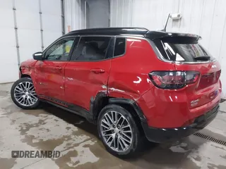 2023 Jeep Compass (RED) Edition with VIN 3C4NJDCN3PT524273, listed as a IAAI auction lot 41389105 with 10,453 mi miles and . Bid and sale history available at carsss.com. Image 3.