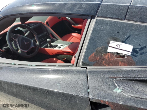 2015 Chevrolet Corvette Stingray Z51 3LT with VIN 1G1YL2D74F5119235, listed as a Copart auction lot 76189954 with 0 mi miles and Salvage Title. Bid and sale history available at carsss.com. Image 12.