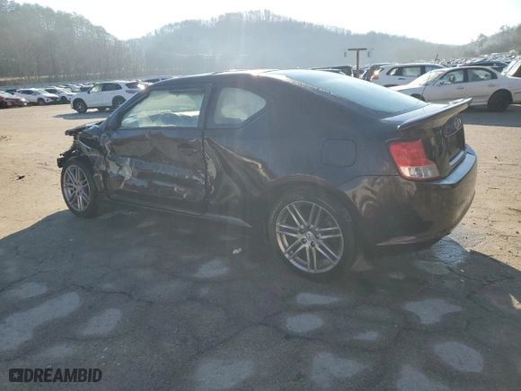 2011 Scion tC with VIN JTKJF5C79B3004406, listed as a Copart auction lot 46571185 with 0 mi miles and Salvage Title. Bid and sale history available at carsss.com. Image 2.