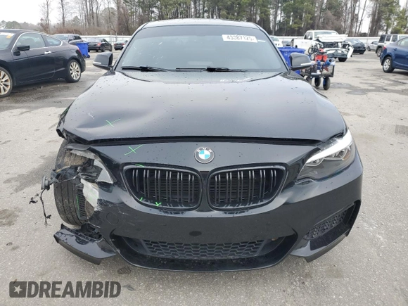 2015 BMW 2 Series 228i with VIN WBA1F5C56FV257079, listed as a Copart auction lot 43387125 with 155,027 mi miles and Salvage Title. Bid and sale history available at carsss.com. Image 5.