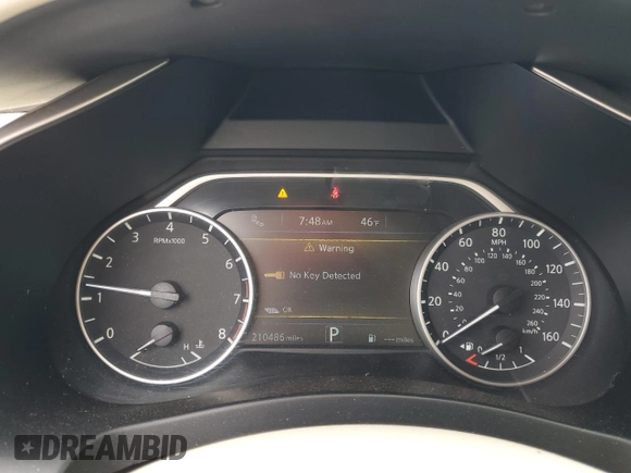 2017 Nissan Murano S with VIN 5N1AZ2MG8HN195563, listed as a Copart auction lot 54349325 with 210,486 mi miles and Non Repairable. Bid and sale history available at carsss.com. Image 9.