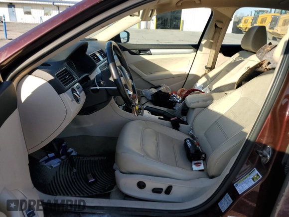 2013 Volkswagen Passat SE w/Sunroof with VIN 1VWBP7A33DC061222, listed as a Copart auction lot 45636395 with 127,218 mi miles and Salvage Title. Bid and sale history available at carsss.com. Image 7.