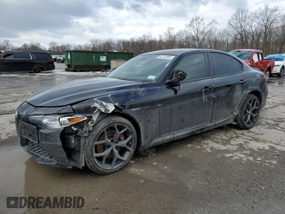 2020 Alfa Romeo Giulia with VIN ZARFANAN2L7633258, listed as a Copart auction lot 42742955 with 0 mi miles and Salvage Title. Bid and sale history available at carsss.com. Image 1.