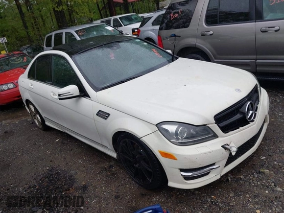 2012 Mercedes-Benz C-Class C 300 Sport with VIN WDDGF8BB0CR230458, listed as a IAAI auction lot 41970081 with 149,403 mi miles. Bid and sale history available at carsss.com. Image 1.