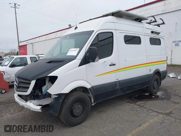 2016 Mercedes-Benz Sprinter Cargo with VIN WD3PE7DD6GP339069, listed as a IAAI auction lot 41837867 with 53,121 mi miles. Bid and sale history available at carsss.com. Image 2.