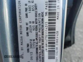 2014 Mazda 3 i Sport with VIN JM1BM1U77E1114315, listed as a Copart auction lot 56091515 with 167,013 mi miles and Salvage Title. Bid and sale history available at DreamBid. Image 12.