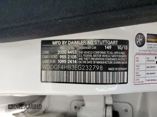 2014 Mercedes-Benz C 250 Sport with VIN WDDGF4HB3EG232798, listed as a Copart auction lot 55451045 with 67,581 mi miles and Salvage Title. Bid and sale history available at DreamBid. Image 12.