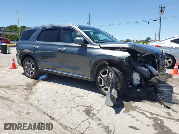 2023 Hyundai Palisade Limited z VIN KM8R54GE9PU624654, wystawiony jako Copart lot #57507355 z przebiegiem 14 600 mil mil oraz Szkoda całkowita • Salvage title. Historia ofert i sprzedaży dostępna na DreamBid. Obrazek 4.