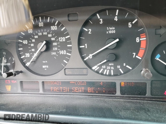 2002 BMW 5 Series 540iA with VIN WBADN63432GN85541, listed as a Copart auction lot 53723715 with 0 mi miles and Salvage Title. Bid and sale history available at carsss.com. Image 9.