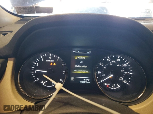 2017 Nissan Rogue SV with VIN 5N1AT2MV7HC858990, listed as a Copart auction lot 55494495 with 108,589 mi miles and Salvage title. Bid and sale history available at DreamBid. Image 9.