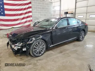 2015 Hyundai Genesis 5.0L with VIN KMHGN4JF7FU053494, listed as a Copart auction lot 44660694 with 85,285 mi miles and Salvage Title. Bid and sale history available at carsss.com. Image 1.