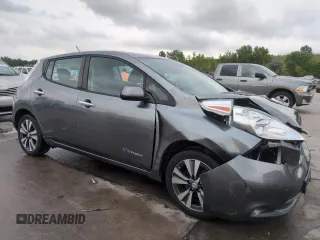 2015 Nissan LEAF S with VIN 1N4AZ0CP3FC327105, listed as a Copart auction lot 61426595 with 71,693 mi miles and Salvage title. Bid and sale history available at DreamBid. Image 4.
