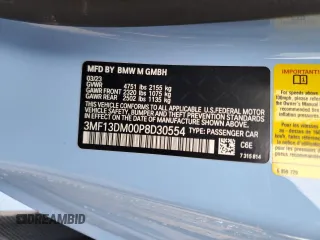 2023 BMW M2 z VIN 3MF13DM00P8D30554, wystawiony jako Copart lot #51641785 z przebiegiem 14 572 mil mil oraz Szkody całkowita. Historia ofert i sprzedaży dostępna na DreamBid. Obrazek 13.