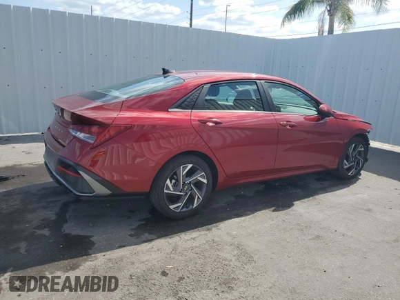2025 Hyundai Elantra SEL Convenience with VIN KMHLS4DG2SU863511, listed as a Copart auction lot 54755235 with 16,319 mi miles and Clean Title. Bid and sale history available at DreamBid. Image 3.