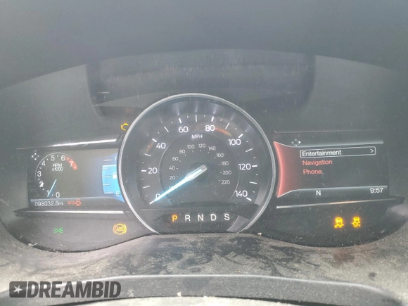2017 Ford Explorer XLT with VIN 1FM5K7D81HGE13097, listed as a Copart auction lot 55858215 with 98,032 mi miles and Salvage title. Bid and sale history available at DreamBid. Image 9.