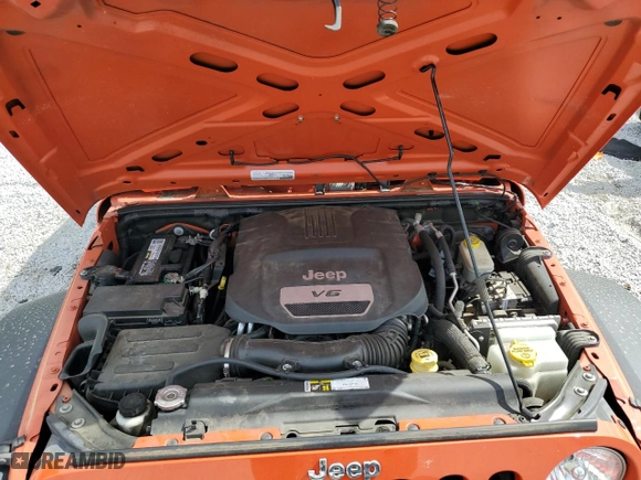 2015 Jeep Wrangler Unlimited Sport with VIN 1C4HJWDGXFL726174, listed as a Copart auction lot 51895295 with 107,377 mi miles and Salvage Title. Bid and sale history available at carsss.com. Image 12.