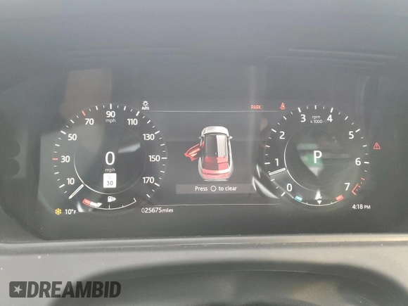 2021 Land Rover Range Rover Velar R-Dynamic S with VIN SALYT2EX4MA319874, listed as a Copart auction lot 45609085 with 25,675 mi miles and Salvage title. Bid and sale history available at DreamBid. Image 9.