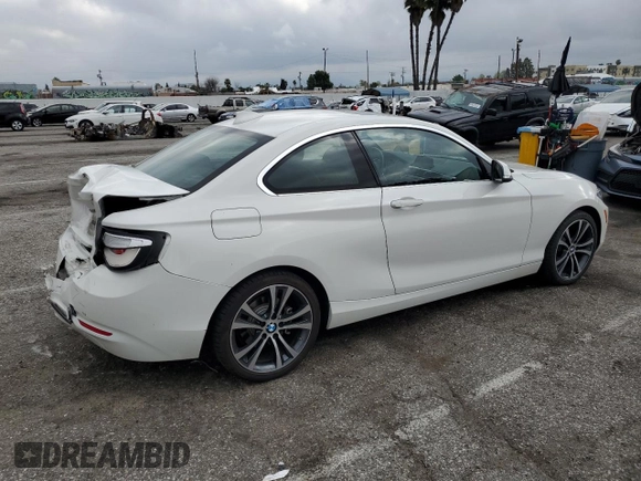 2018 BMW 2 Series 230i with VIN WBA2J1C54JVD09607, listed as a Copart auction lot 49627494 with 39,385 mi miles. Bid and sale history available at carsss.com. Image 3.