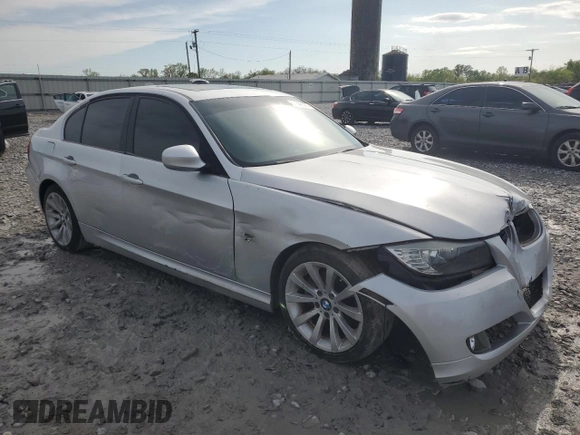 2011 BMW 3 Series 328i with VIN WBAPH7G52BNN02593, listed as a Copart auction lot 51346505 with Not provided miles and Salvage title. Bid and sale history available at DreamBid. Image 4.
