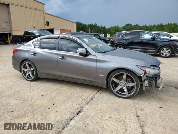 2015 Infiniti Q50 with VIN JN1BV7AP3FM342500, listed as a Copart auction lot 60143085 with 199,848 mi miles and Salvage title. Bid and sale history available at DreamBid. Image 4.