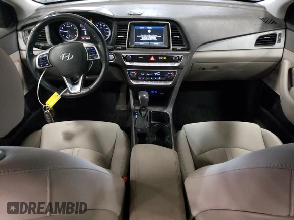 2019 Hyundai Sonata SEL with VIN 5NPE34AF4KH754077, listed as a Copart auction lot 54546405 with 86,451 mi miles and Salvage Title. Bid and sale history available at DreamBid. Image 8.